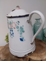 Large Vintage French Enamel Jug, French Enamel, Collectable Enamel, Decoration