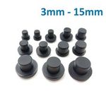 Hole Plug End Cap Black Round Solid Silicone Rubber Blanking Seal Bung