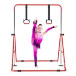 COSTWAY Expandable Gymnastic Bar for Kids Children Training Kip Bar
