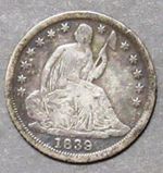 1839-O Seated Liberty Half Dime Pleasing F