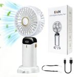 Mini Rechargeable Handheld Fan - Portable Folding USB Cooling Fan for Desk UK