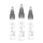 DSPIAE Paint Mixing Bottles 3-Pack (50ml w/0.5mm Needle) for Wash-Free Airbrush