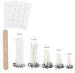 CANDLE WICKS PRE WAXED WITH SUSTAINERS LONG TABBED FOR CANDLE MAKING CRAFT UK