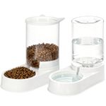 2Packs Automatic Cat Feeder and Water Dispenser Set 3.2L Pet Food Bowl & Waterer