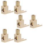 6PCS L Shape Spade to Banana Adapter, Copper 90 Degree Y Speaker Wire