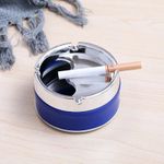 Stainless Steel Ashtray with Lid Windproof for Cigarettes Home Outdoor Ashtrays