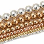 10strands Electroplate Synthetic Hematite Beads Round Non-magnetic Gemstone