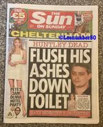 The Sun Newspaper Death Of Ian Huntley 8/3/26 New Olivia Attwood
