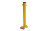 Fixed Security Bollard With Chain Hooks Car Park Security Post