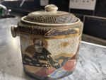 Vintage Satsuma Lidded Biscuit /Tobacco Jar