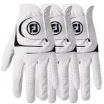ALL WEATHER GOLF GLOVES CLUB LEFT HAND / WHITE / 3 PACK