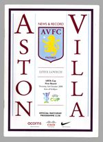Aston Villa v Litex Lovech 2008-2009 UEFA Cup 02/10/2008