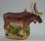 MOOSE CHRISTMAS TREE GLASS ORNAMENT HOLIDAY WILDLIFE  CABIN  DECORATION #64