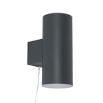 LITECRAFT Bao Up & Down Outdoor Wall Light Solar Powered LED - Anthracite       