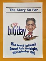Mick Powell Testimonial Book – The Story So Far: issued Sept 2000 Mint Condition
