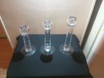  3 Kosta Boda  Candlesticks Signed Ehrner & Numbered 