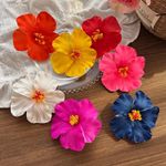 1pc Artificial  Hibiscus Flower Hair Clip Tropical Beach Holiday Duckbill Pin