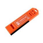 Emergency Survival Whistle Distress EDC w Ferro Rod Fire Starter Striker Camping