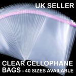 Clear Cellophane Sweet Gift Cello Display Bags Crafts Cards OPP Bag Large Small