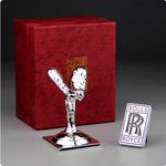 1/1 Rolls-Royce Fabulous hood Ornament Mascot Silver Metal Model+Badge （Silver）