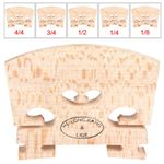 Maple Wood Violin Bridge Regular Type 1/8   1/4   1/2   3/4   4/4 Size