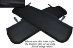 BLACK STITCHING FITS LAND ROVER SERIES 2 2A 3 2X SUN VISORS LEATHER COVERS ONLY