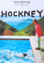 Original Tate Britain David Hockney Exhibition Poster 'Hockney 60 Years of Work'