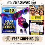 exclipse Solar Eclipse Safety Glasses - ISO Certified, 10 Pack