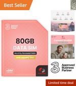 Versatile Triple Cut 80GB SIM Card - Perfect for WiFi Routers & Mobile Devices