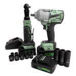 Kielder 3 18v Batttery Bundle Box: Mid Torque Impact Wrench & Compact Ratchet