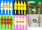 Cricket Bails (Standard, Heavy, Women, Youth, Fluorescent etc)