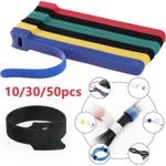 VELCRO® Reusable Double-Sided Cable Ties – Hook & Loop Wire Tidy Straps