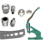 Green Eyelet Press Machine with Hole Cutting Dies Heavy Duty Grommet Tool