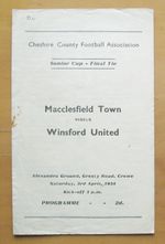 1954 Cheshire County FA Cup Final MACCLESFIELD TOWN v WINSFORD UNITED @ CREWE