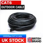 CAT6 OUTDOOR ETHERNET CABLE 250MHZ SUPER FAST EXTERNAL WATERPROOF LEAD LOT
