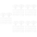 Reusable White Pet Latte Stencils 150Pcs Coffee Decorating Tools for Desserts