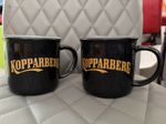 Kopparberg Cider pair of Black Ceramic Mugs BRAND NEW