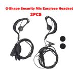 New 2X For Baofeng G-Shape Security Mic Earpiece Headset Radio Walkie Talkie UK