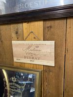 French Wine Wooden Box End Panel Wall Plaque for Home Bar etc