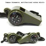 Multi-Functional Whistle - Plastic Emergency Compass & Thermometer Whistle