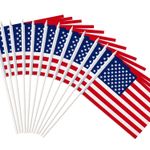 USA America Handheld Flags Party Waving 4th July Independance Patriotic 6/12