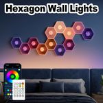 Hexagon Honeycomb Smart Wall Lamp 6 Pack USB App Control RGB Music Sync Modular