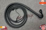 8 Feet 12 Plaits Paracord Black Nylon Training Whip Heavy Duty Cracking Bullwhip