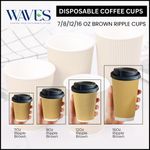 Disposable Coffee Cups Paper Cups Kraft Cups For Hot Drinks Triple Layer Cups