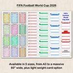 Football World Cup 2026 Planner/Poster featuring all games Group Stages to Final