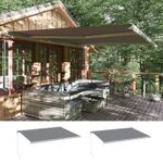 4x3m Full Cassette Electric Retractable Awning, Garden Patio Canopy with Remote