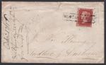 April 1859 envelope with excellent strike of NEWCASTLETON cancel in black