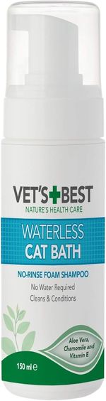 Waterless Cat Bath | No Rinse Waterless Dry Shampoo for Cats 150ml