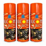FrogChem Silicone Gloss Car Polish Dashboard Plastic Shine Spray Peach (3 Pack)