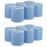 Blue rolls 12 Pack Blue Rolls Centrefeed Blue Roll 2 Ply Embossed Blue Roll